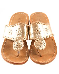 JACK ROGERS GOLD SANDALS *THIS ITEM IS GENTLY USED WITH MINOR SIGNS OF WEAR (MINOR SCUFFING ON TOES) *EUC SIZE TODDLER 13
