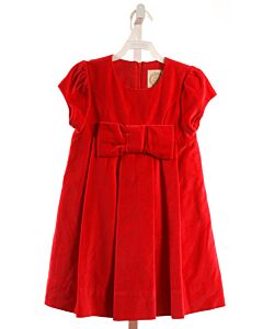 THE BEAUFORT BONNET COMPANY  RED VELVET   PARTY DRESS WITH BOW