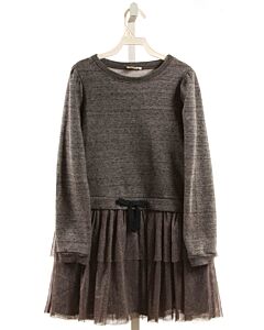CREWCUTS  GRAY KNIT   DRESS WITH TULLE