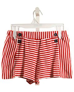 BELLA BLISS  RED KNIT STRIPED  SHORTS
