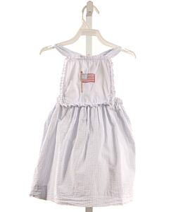 LITTLE ENGLISH  LT BLUE SEERSUCKER  EMBROIDERED DRESS