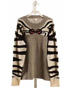 CREWCUTS  GRAY   EMBROIDERED SWEATER