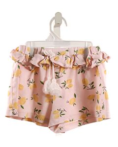 BELLA BLISS  LT PINK  PRINT  SHORTS WITH RUFFLE