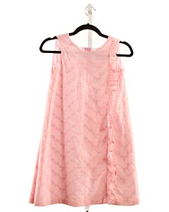 FUNTASIA TOO  PINK  FLORAL EMBROIDERED DRESS WITH RUFFLE