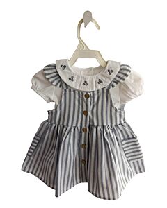 TAHARI BLUE STRIPED DRESS