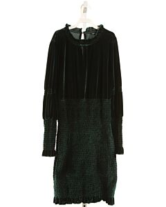 FRENCH CONNECTION  GREEN VELVET  SMOCKED PARTY DRESS