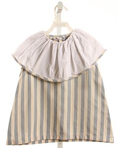 MRS. FRANCOISE  BLUE  STRIPED  SLEEVELESS SHIRT