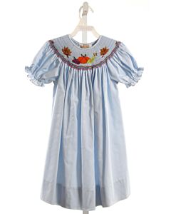 ROSALINA  BLUE   SMOCKED DRESS