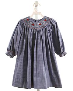 PETIT AMI  BLUE  GINGHAM SMOCKED DRESS