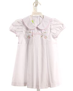 CLASSIC WHIMSY  WHITE    DRESS WITH PICOT STITCHING