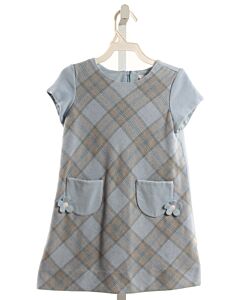 FLORENCE EISEMAN  BLUE  PLAID  DRESS