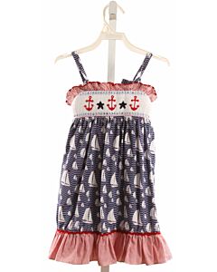 SHRIMP & GRITS  BLUE   SMOCKED DRESS