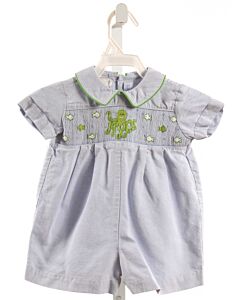 VIVE LA FETE  CHAMBRAY   SMOCKED SHORTALL
