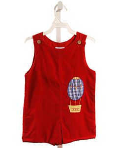 LITTLE ENGLISH  RED CORDUROY  APPLIQUED JON JON
