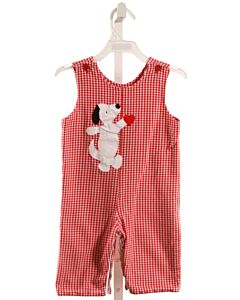 FUNTASIA TOO  RED  GINGHAM APPLIQUED LONGALL
