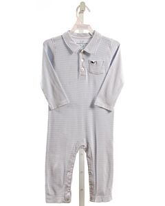 VINEYARD VINES  LT BLUE  STRIPED  KNIT ROMPER