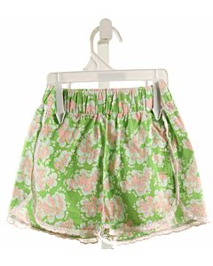 SERENDIPITY  LIME GREEN    SHORTS WITH EYELET TRIM