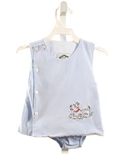 SMOCKED THREADS CECIL & LOU  LT BLUE   EMBROIDERED 2-PIECE OUTFIT