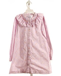 SUN HOUSE CHILDREN'S  LAVENDER   SMOCKED DRESS WITH RUFFLE