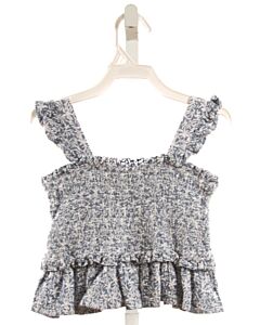 MAYORAL  BLUE  FLORAL  SLEEVELESS SHIRT