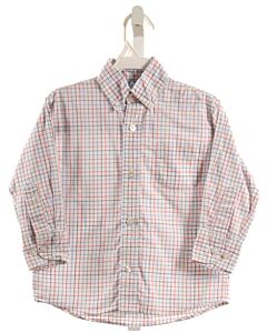 BELLA BLISS  WHITE  PLAID  DRESS SHIRT
