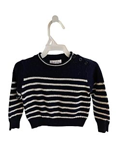 RACHEL RILEY  BLUE  STRIPED  SWEATER