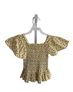 BISBY BY LITTLE ENGLISH  YELLOW  FLORAL SMOCKED SHIRT-SS