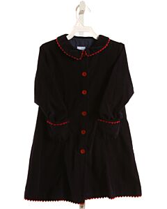 BELLA BLISS  BLUE CORDUROY   DRESSY OUTERWEAR WITH RIC RAC