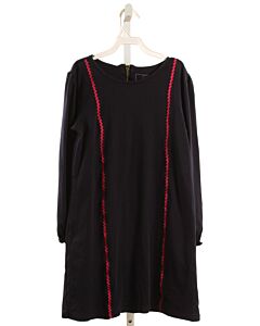 LILA + HAYES  BLUE    KNIT DRESS WITH RIC RAC