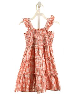 ROBERTA ROLLER RABBIT  ORANGE   PRINTED DESIGN DRESS