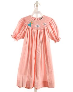 REMEMBER NGUYEN PINK PIQUE SMOCKED DRESS