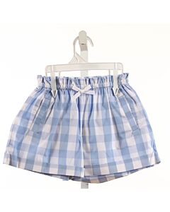 BELLA BLISS  LT BLUE  CHECK  SHORTS