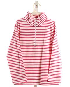 ZUCCINI  HOT PINK  STRIPED  PULLOVER