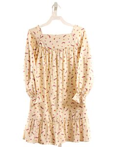 GABBY PINK CORDUROY PRINTED DESIGN DRESS