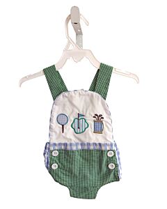 SEVEN LANTERN LANE  GREEN  GINGHAM  BUBBLE