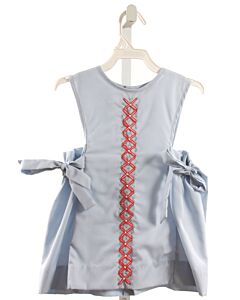 THE PROPER PEONY  LT BLUE   EMBROIDERED DRESS