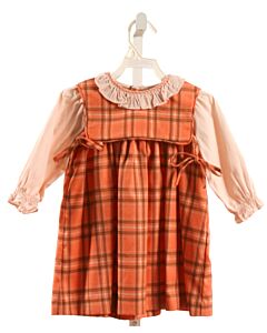 SOPHIE & LUCAS  ORANGE  PLAID  DRESS