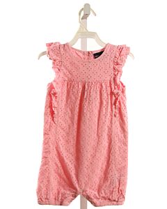 ANDY & EVAN  PINK EYELET   ROMPER WITH RUFFLE
