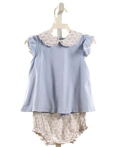 PETIT BEBE  LT BLUE  FLORAL  2-PIECE OUTFIT