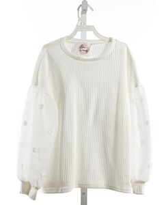 LOVE DAISY  WHITE    KNIT LS SHIRT