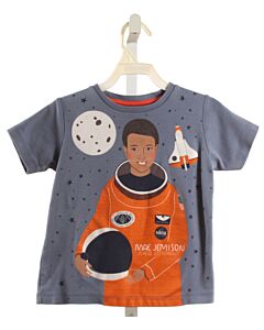 PICCOLINA  BLUE   PRINTED DESIGN T-SHIRT