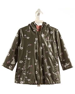 DKNY  GREEN  FLORAL  RAINCOAT