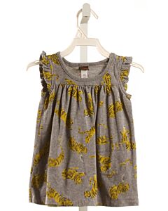 TEA  GRAY   PRINTED DESIGN KNIT DRESS