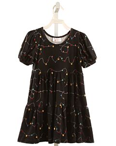 DOTDOT SMILE  BLACK   PRINTED DESIGN KNIT DRESS