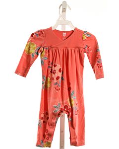 TEA  ORANGE KNIT FLORAL  ROMPER