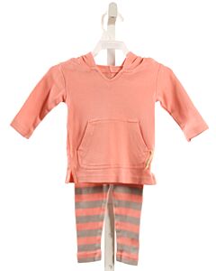 LOVED BABY  PINK KNIT STRIPED  2-PIECE OUTFIT