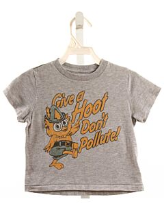 PEEK  GRAY   PRINTED DESIGN T-SHIRT