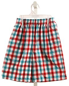 KELLY'S KIDS  MULTI-COLOR  PLAID  SHORTS