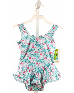 FLAP HAPPY  GREEN    1-PIECE SWIMSUIT WITH RUFFLE