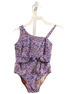 SHADE CRITTERS  BLUE  FLORAL  1-PIECE SWIMSUIT